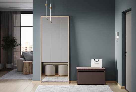 Обувница Луиза‑11 (цвет Трюфель Коричневый, ширина 800 мм)