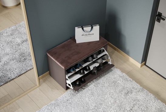 Обувница Луиза‑11 (цвет Трюфель Коричневый, ширина 800 мм)