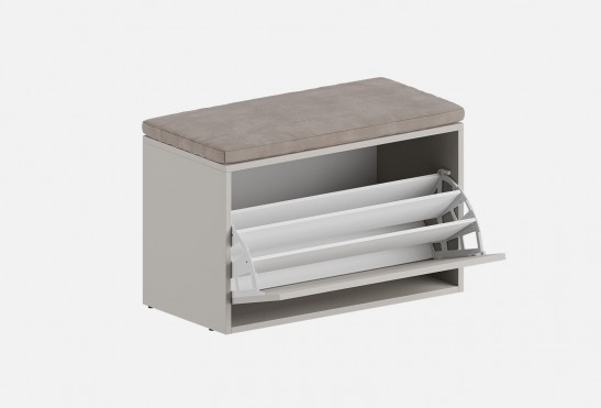 Обувница Луиза‑9 (цвет Ярко‑серый, ширина 800 мм)