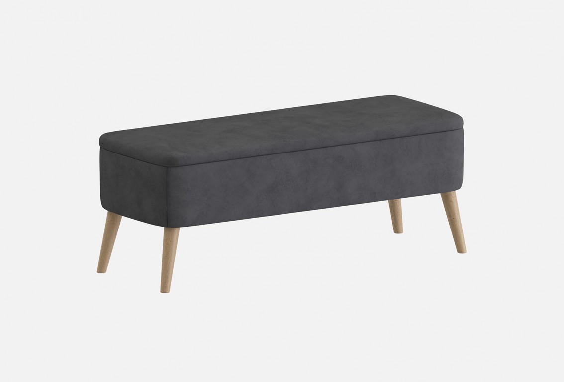 Пуф Лондон‑2 (цвет Royal Velvet 21 Graphite)