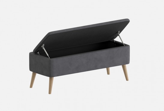 Пуф Лондон‑2 (цвет Royal Velvet 21 Graphite)