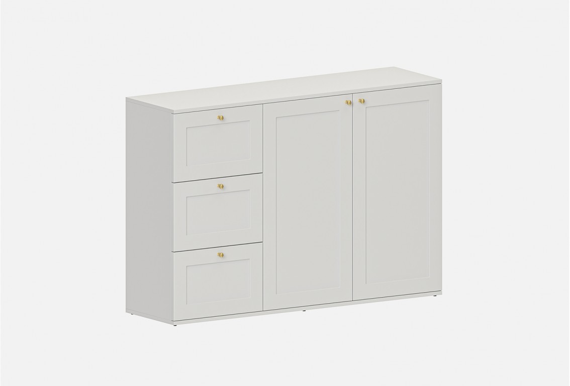 Комод Фиджи‑9‑1 (цвет Белый, ширина 1448 мм)