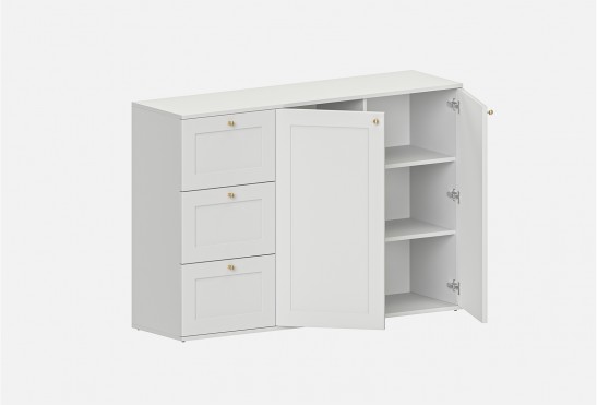 Комод Фиджи‑9‑1 (цвет Белый, ширина 1448 мм)