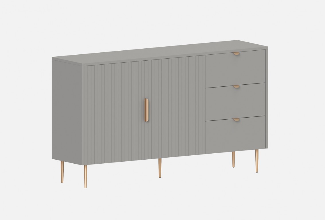 Комод Леонардо‑2 (цвет RAL 7042 / Серый Камень)