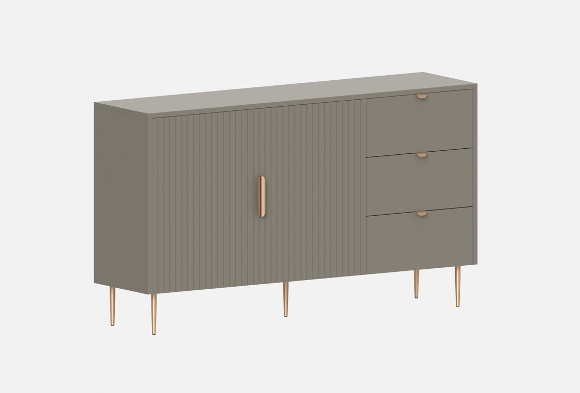 Комод Леонардо‑5 (цвет RAL 7030 / Ярко‑серый)