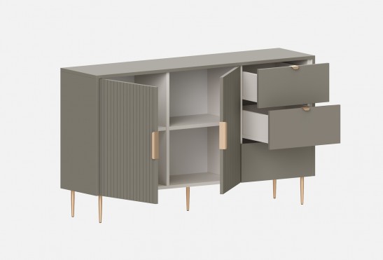 Комод Леонардо‑5 (цвет RAL 7030 / Ярко‑серый)