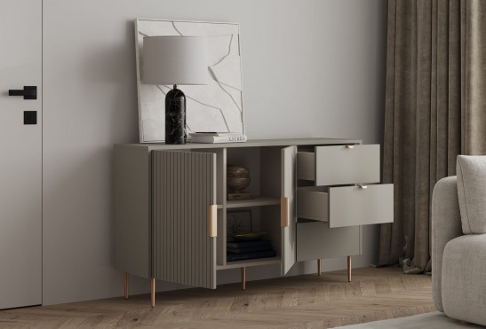 Комод Леонардо‑5 (цвет RAL 7030 / Ярко‑серый)