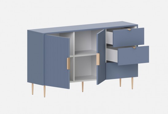 Комод Леонардо‑6 (цвет RAL 5014 / Серый Камень)