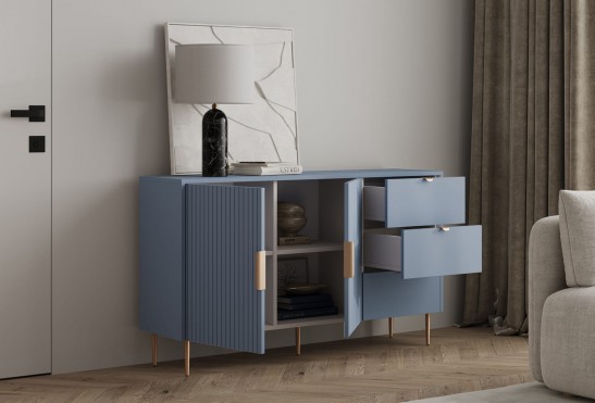 Комод Леонардо‑6 (цвет RAL 5014 / Серый Камень)