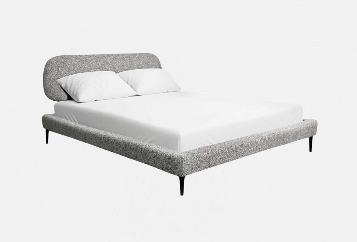 Кровать Сара‑1‑1 (цвет Lotto 401 Steel, спальное место 1600&nbsp;× 2000&nbsp;мм) 