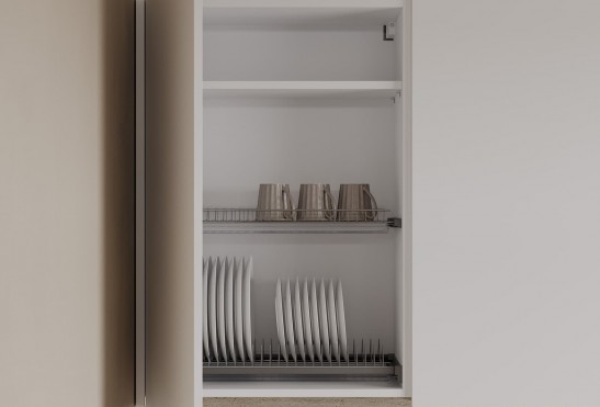 Кухня Эва‑3‑1 (цвет Матовый Темно‑Серый / Матовый Белый)