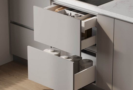 Кухня Прайм‑6‑1 (цвет Туманный&nbsp;/ Бетон) 