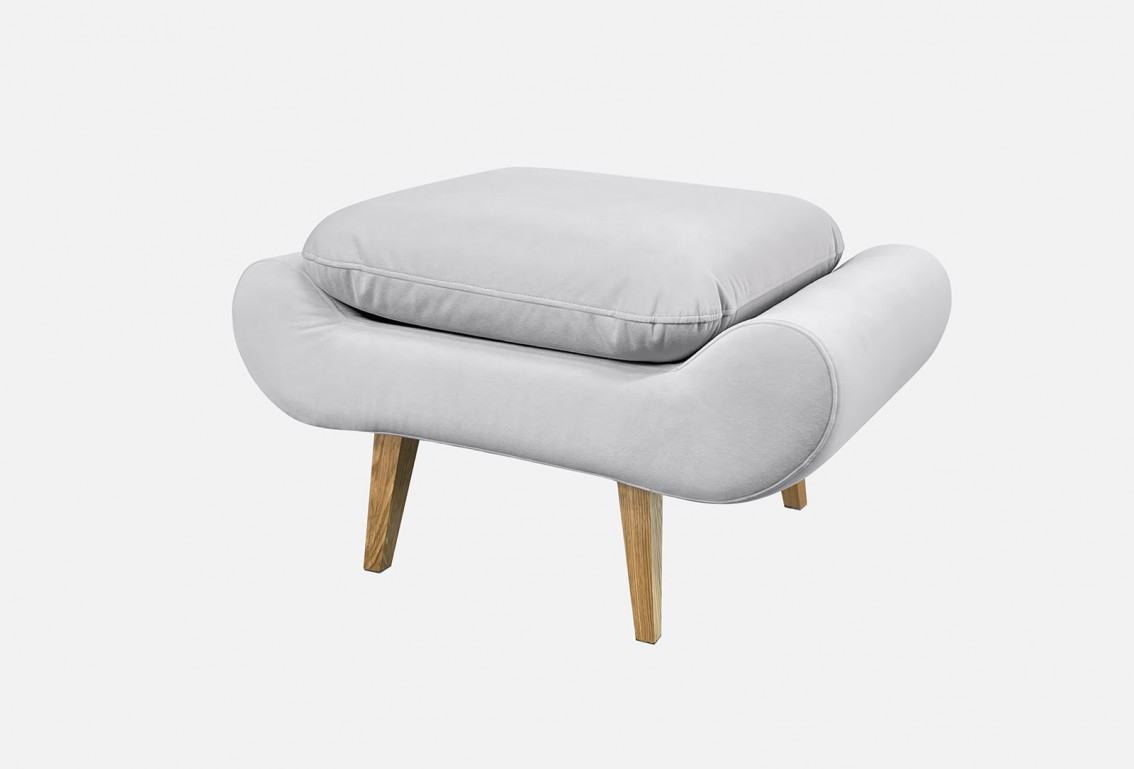 Пуф Тедди‑3‑3 (цвет Royal Velvet 17 Silver) выставочный