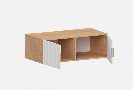 Антресоль Аврора‑А‑1200‑4 (цвет RAL 9003 / Дуб Медовый, ширина 1200 мм)