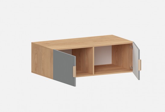 Антресоль Аврора‑А‑1200‑5 (цвет RAL 7000 / Дуб Медовый, ширина 1200 мм)