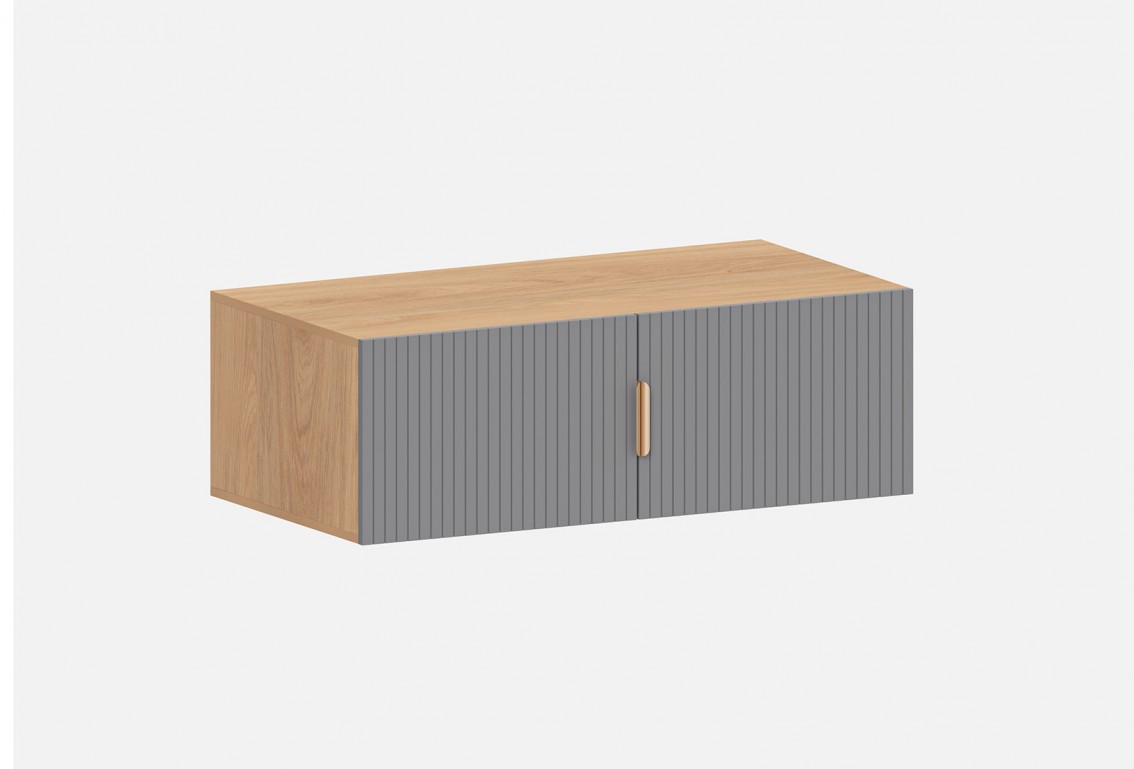 Антресоль Аврора‑А‑1200‑5 (цвет RAL 7000 / Дуб Медовый, ширина 1200 мм)