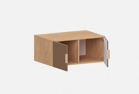 Антресоль Аврора‑А‑900‑6 (цвет RAL 8025 / Дуб Медовый, ширина 900 мм)