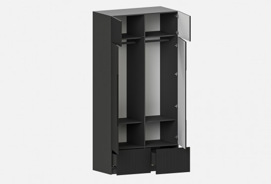 Шкаф Фабио‑1200‑5‑3 (цвет RAL 7022 / Антрацит, ширина 1200 мм)
