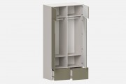 Шкаф Фабио‑1200‑5‑6 (цвет RAL 7033 / Ярко‑серый, ширина 1200 мм)