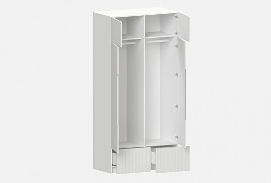 Шкаф Фабио‑1200‑6‑1 (цвет RAL 9003 / Белый, ширина 1200 мм)