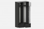 Шкаф Фабио‑1200‑6‑3 (цвет RAL 7022 / Антрацит, ширина 1200 мм)