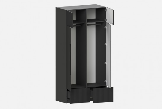 Шкаф Фабио‑1200‑6‑3 (цвет RAL 7022 / Антрацит, ширина 1200 мм)