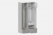 Шкаф Фабио‑1200‑7‑2 (цвет RAL 7042 / Серый Камень, ширина 1200 мм)