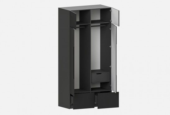 Шкаф Фабио‑1200‑7‑3 (цвет RAL 7022 / Антрацит, ширина 1200 мм)