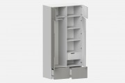 Шкаф Фабио‑1200‑8‑2 (цвет RAL 7042 / Серый Камень, ширина 1200 мм)