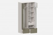 Шкаф Фабио‑1200‑8‑6 (цвет RAL 7033 / Ярко‑серый, ширина 1200 мм)