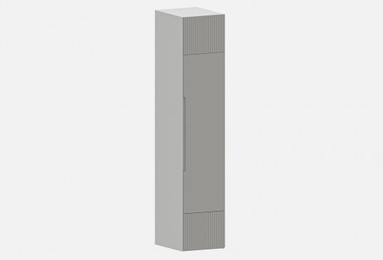 Шкаф Фабио‑500‑1‑2 (цвет RAL 7042 / Серый Камень, ширина 500 мм)