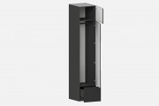 Шкаф Фабио‑500‑2‑3 (цвет RAL 7022 / Антрацит, ширина 500 мм)