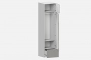 Шкаф Фабио‑600‑1‑2 (цвет RAL 7042 / Серый Камень, ширина 600 мм)
