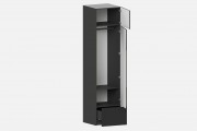 Шкаф Фабио‑600‑1‑3 (цвет RAL 7022 / Антрацит, ширина 600 мм)