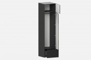 Шкаф Фабио‑600‑2‑3 (цвет RAL 7022 / Антрацит, ширина 600 мм)