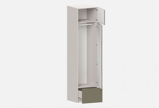 Шкаф Фабио‑600‑2‑6 (цвет RAL 7033 / Ярко‑серый, ширина 600 мм)
