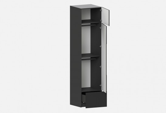 Шкаф Фабио‑600‑3‑3 (цвет RAL 7022 / Антрацит, ширина 600 мм)