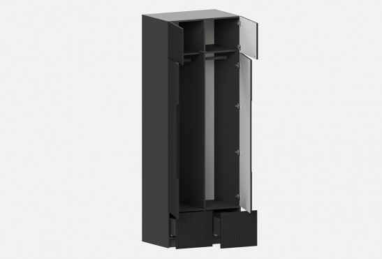 Шкаф Фабио‑900‑6‑3 (цвет RAL 7022 / Антрацит, ширина 900 мм)