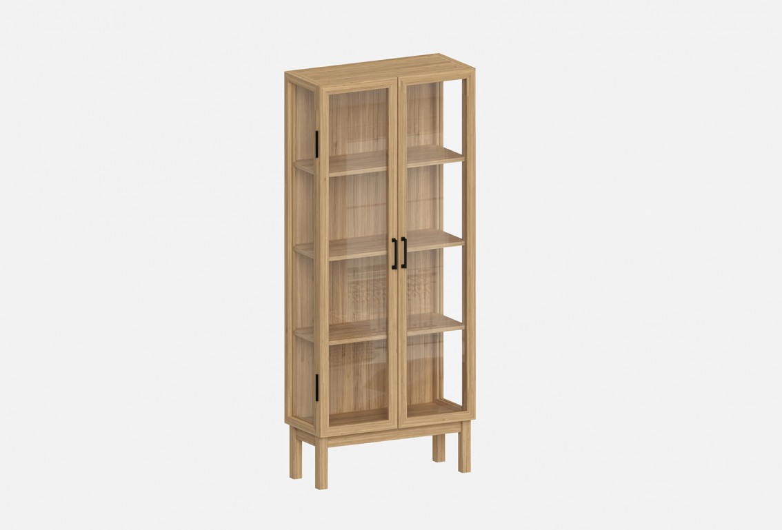 Шкаф‑витрина К‑47‑1 (цвет Натуральный) выставочный