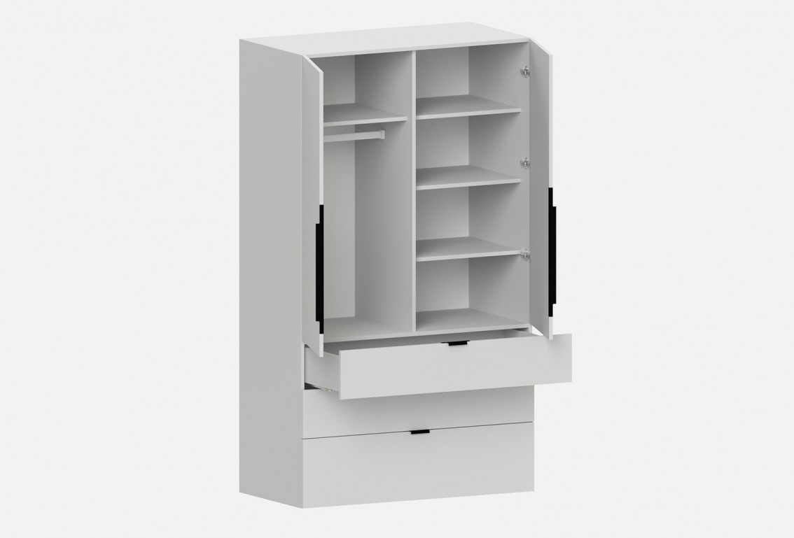 Шкаф Магнус‑1200‑11‑2 (цвет Серый Камень, ширина 1200 мм)