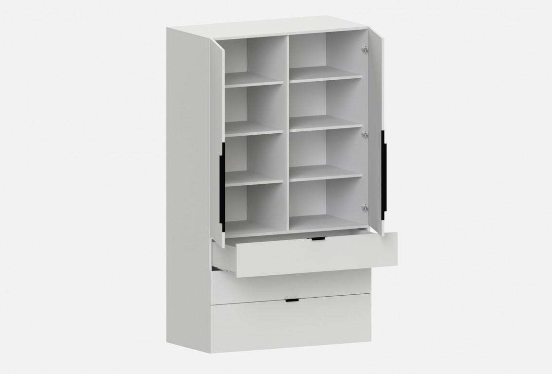 Шкаф Магнус‑1200‑13‑2 (цвет Серый Камень, ширина 1200 мм)