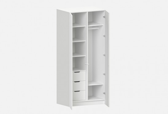Шкаф Паола‑900‑6‑1 (цвет Белый, ширина 900 мм)