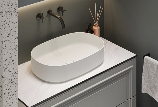 Тумба подвесная с выдвижными ящиками Флоренция‑4‑2 (цвет&nbsp;RAL&nbsp;7042, ширина 800&nbsp;мм)