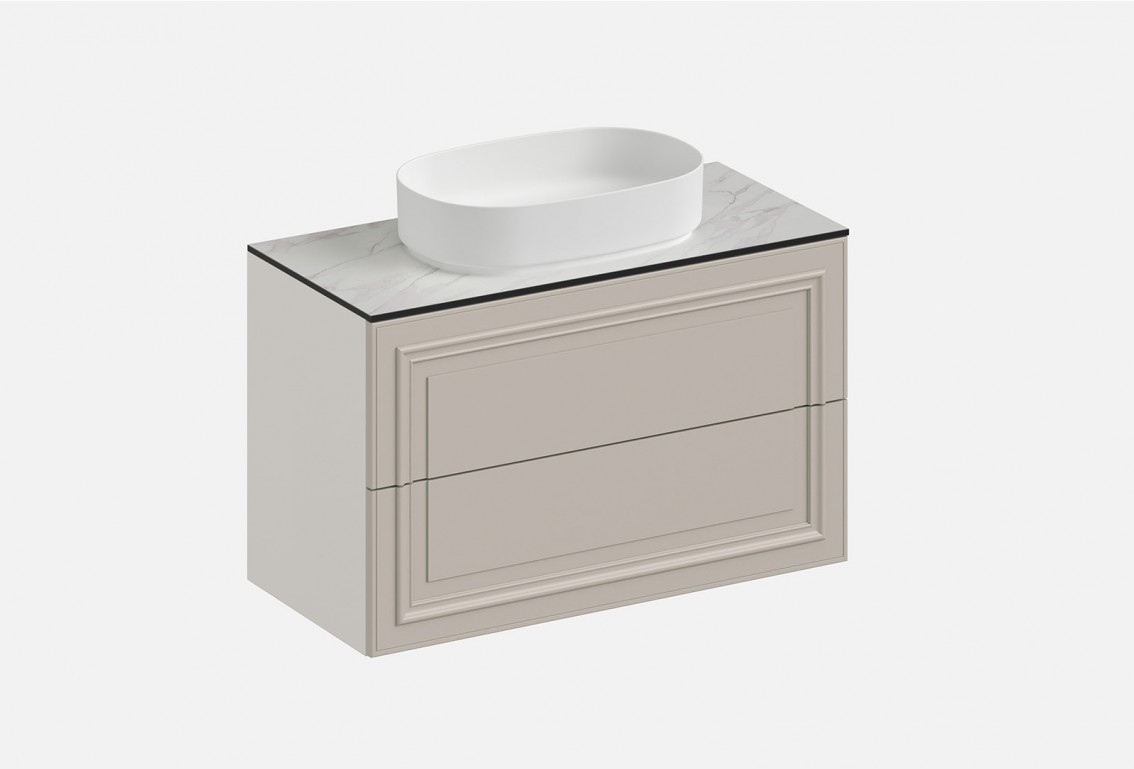 Тумба подвесная с выдвижными ящиками Флоренция‑2‑1 (цвет&nbsp;RAL&nbsp;7044, ширина 700&nbsp;мм)