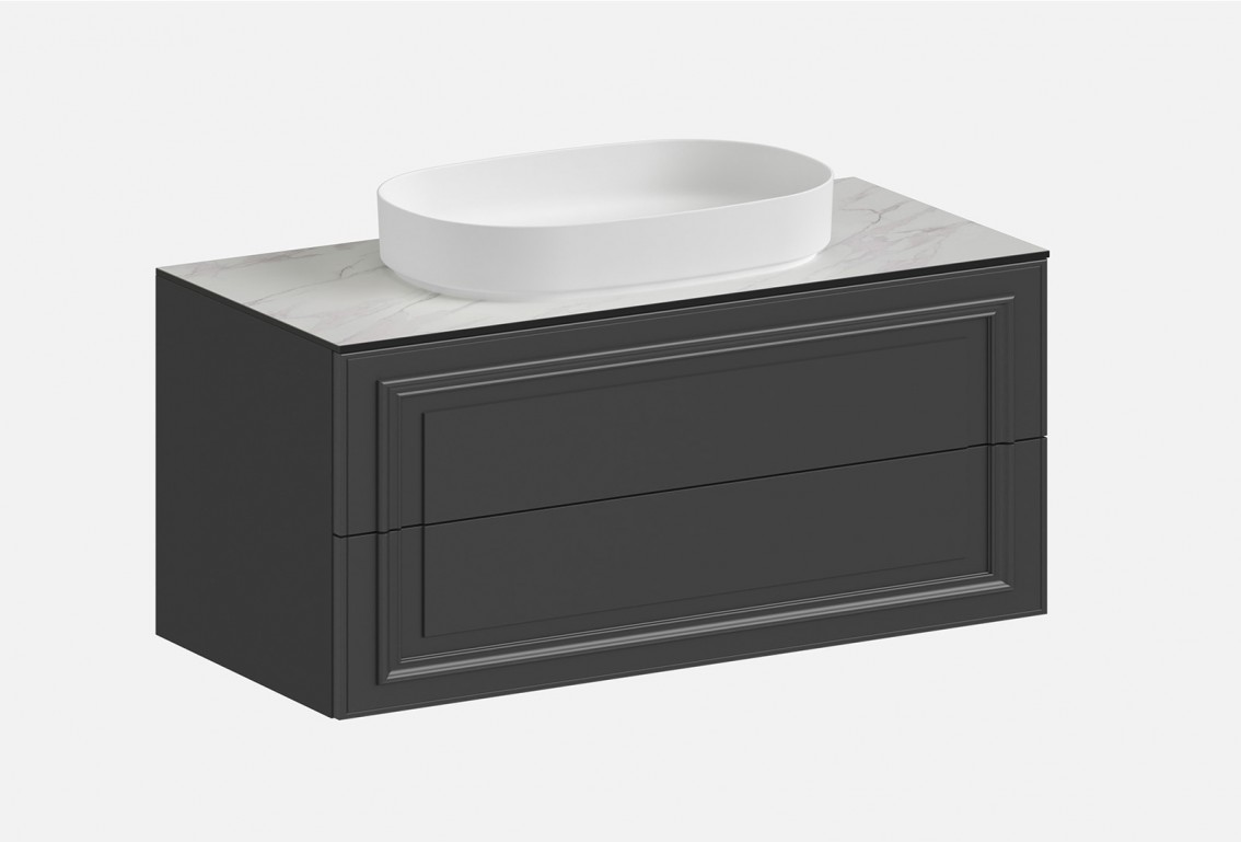 Тумба подвесная с выдвижными ящиками Флоренция‑3‑4 (цвет NCS&nbsp;S&nbsp;7500‑N, ширина 1000&nbsp;мм)