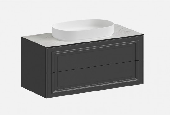 Тумба подвесная с выдвижными ящиками Флоренция‑3‑4 (цвет NCS&nbsp;S&nbsp;7500‑N, ширина 1000&nbsp;мм)