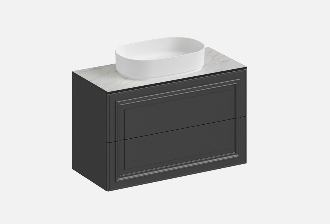 Тумба подвесная с выдвижными ящиками Флоренция‑3‑1 (цвет NCS&nbsp;S&nbsp;7500‑N, ширина 700&nbsp;мм)