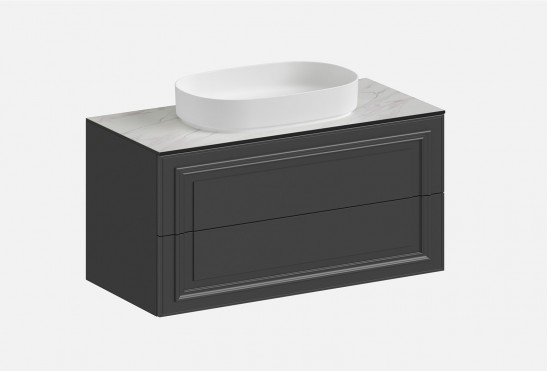 Тумба подвесная с выдвижными ящиками Флоренция‑3‑3 (цвет NCS&nbsp;S&nbsp;7500‑N, ширина 900&nbsp;мм)