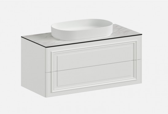 Тумба подвесная с выдвижными ящиками Флоренция‑1‑4 (цвет&nbsp;RAL&nbsp;9003, ширина 1000&nbsp;мм)