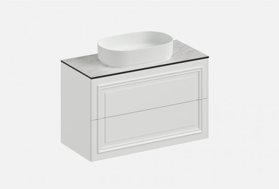 Тумба подвесная с выдвижными ящиками Флоренция‑1‑1 (цвет&nbsp;RAL&nbsp;9003, ширина 700&nbsp;мм)